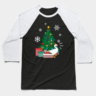 Honk Goose Around The Christmas Tree Baseball T-Shirt